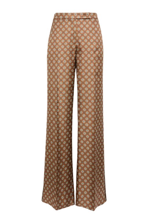 Dorothee Schumacher - Hose aus bedrucktem Seidentwill brown