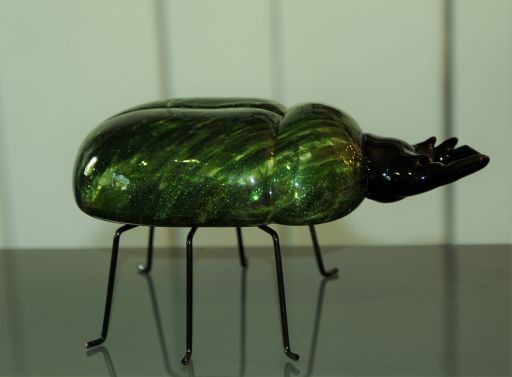 Scarabeo Glas Deko Objekt grün