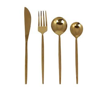 Kuchengabel Parson 6er Set goldfarbend