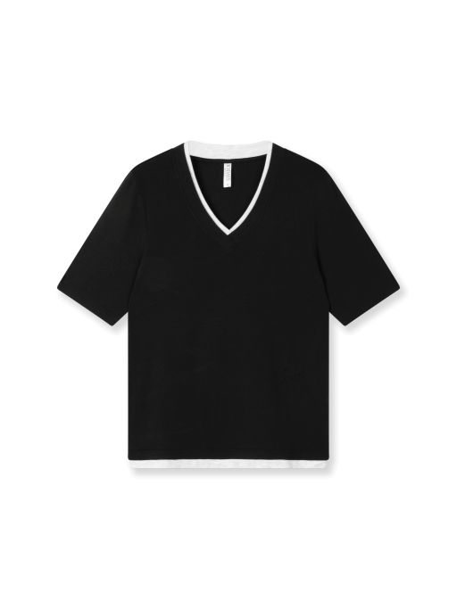 10 Days - Shirt im Layer Look black