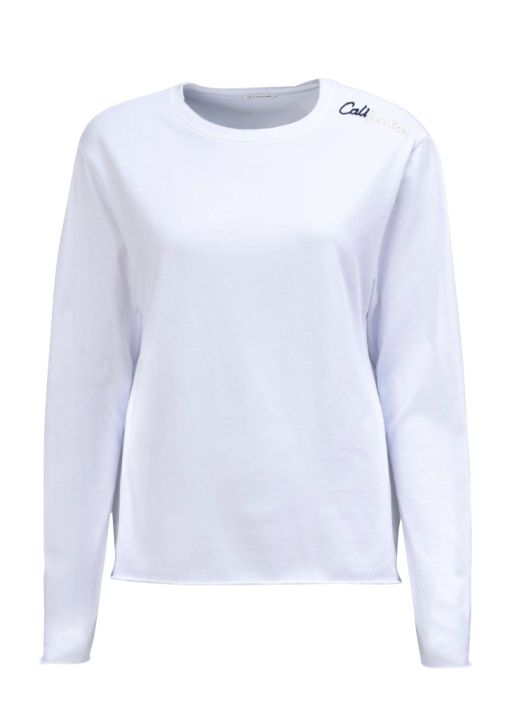 True Religion - Long Sleeve Embro off white