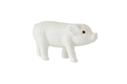 Schweinchen Glitzer weiß S