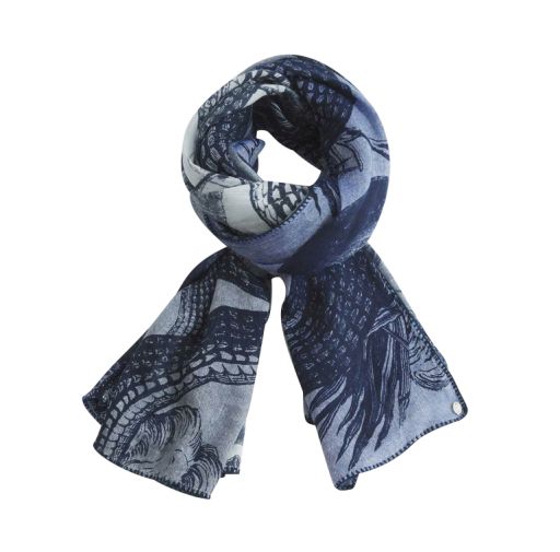 Friendly Hunting - Kashmere Super Patch Tuch Garden Eden Hellblau–Dunkelblau