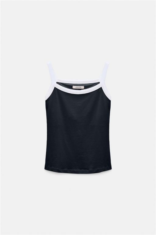 Dorothee Schumacher - Trägertop mit kontrastierendem Einfass black