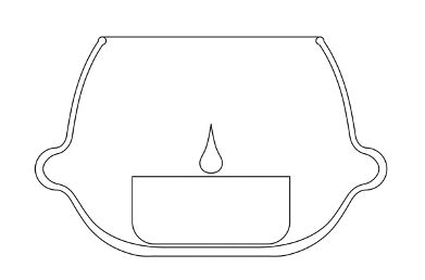 Schwimmschale bauchig groß 12,5 cm