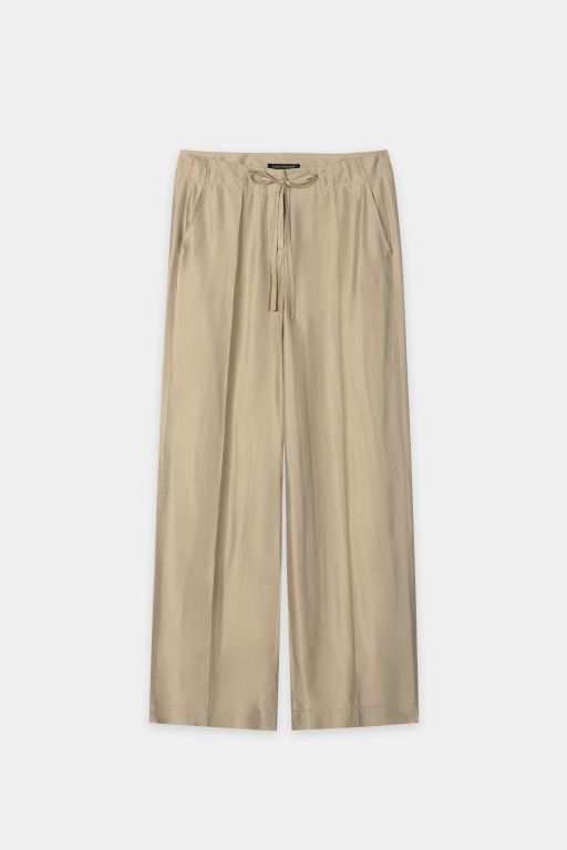 Luisa Cerano - Weite Hose aus Seiden Mix sand