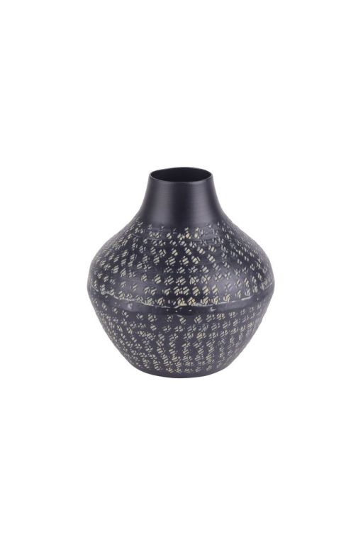 Metallvase Epoca schwarz