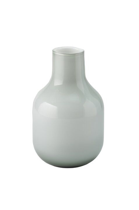 Glasvase Pearl H26,5cm weiß/grau