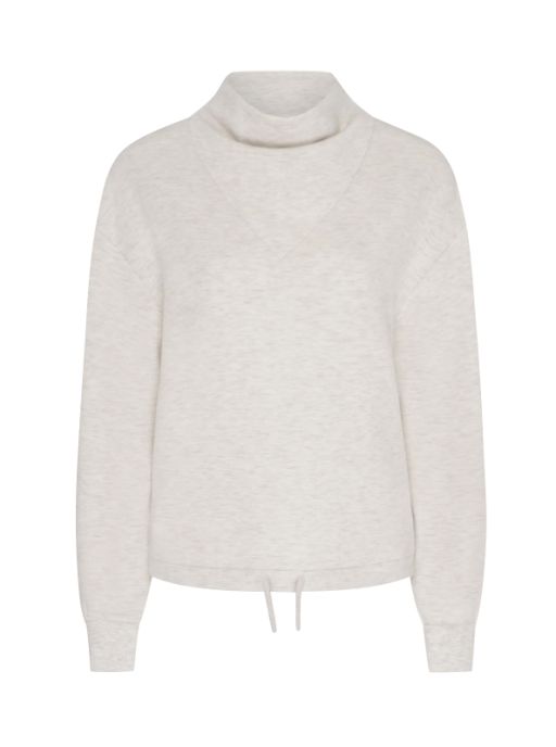 Varley - Sweatshirt mit Wasserfallausschnitt ivory marl