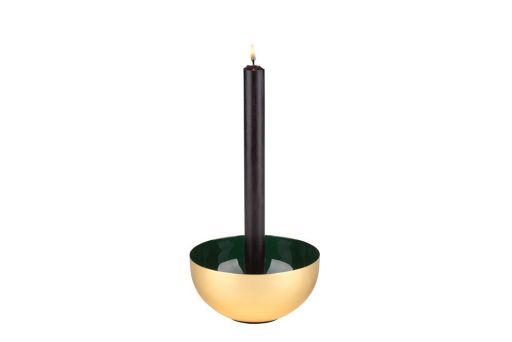 Kerzenhalter Layer M rund pine-gold