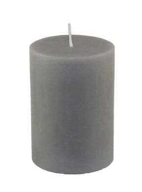 Cylinderkerze Silea stearin steingrau Höhe 10 cm