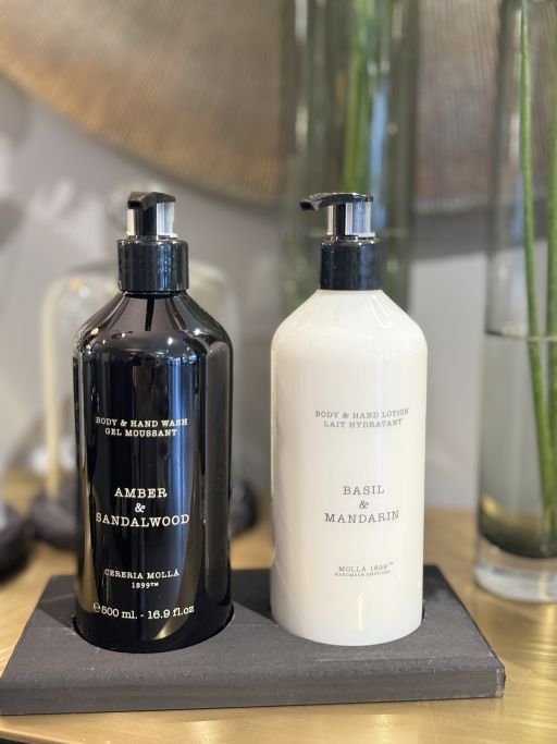 Cereria Molla - Holzdisplay für Flüssigseife & Körperlotion
