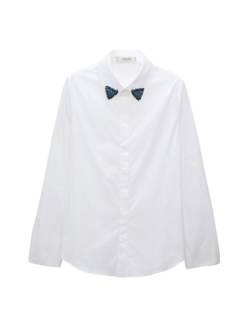 Dorothee Schumacher - Bluse mit besticktem Kragen