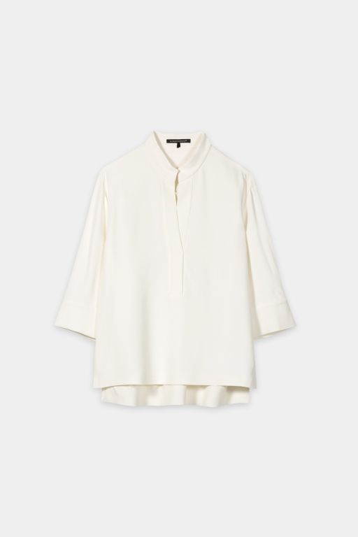 Luisa Cerano - Halbarm Tunika Bluse off white