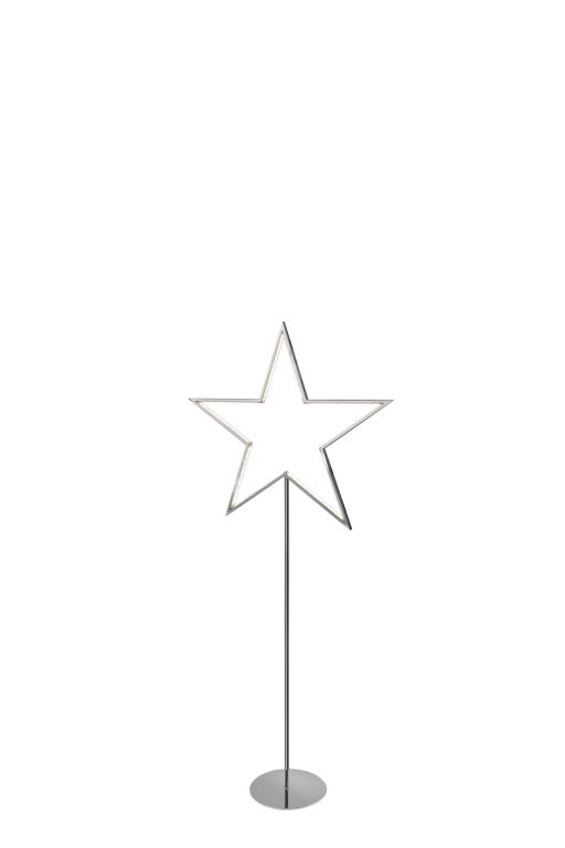 Leuchte Weihnachtsstern auf Metallstange 100cm