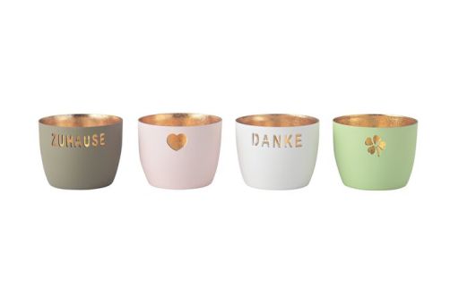 Madras Windlicht 4er Set mit Motiv