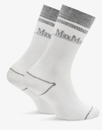 Max Mara - Damensocken weiß-grau