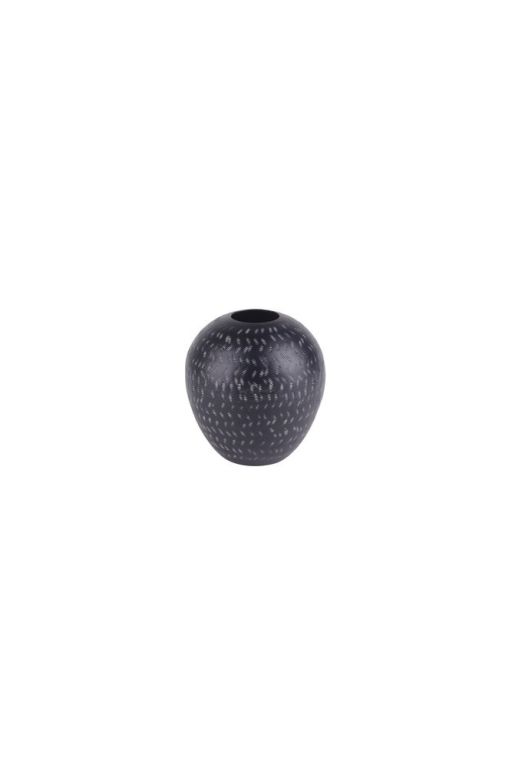 Metallvase Epoca ohne Hals schwarz