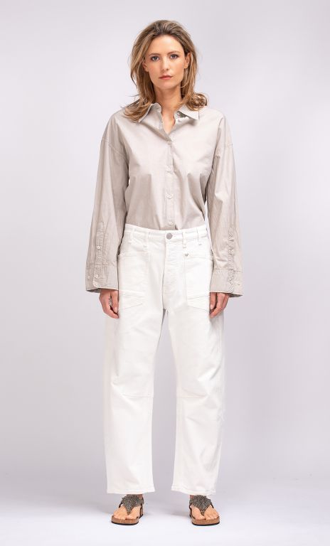 True Religion - Oversize Bluse palebeige