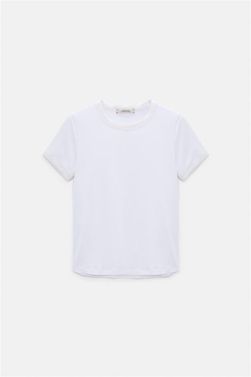Dorothee Schumacher - T-Shirt mit kontrastierendem Einfass weiß