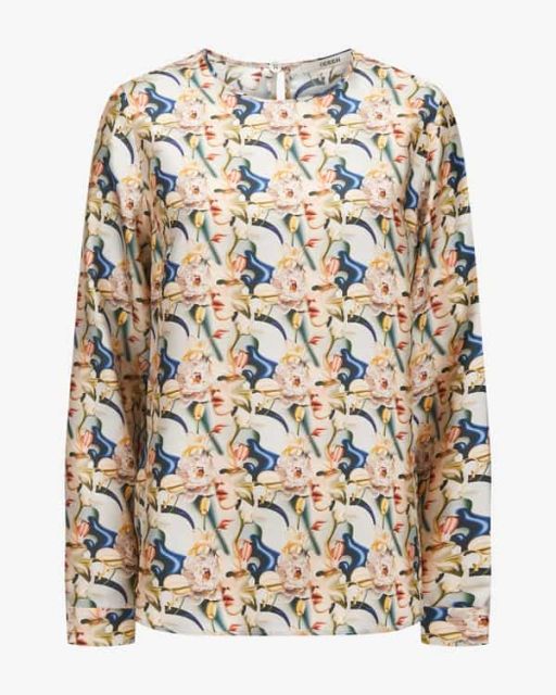 ODEEH - Seidenbluse mit Print