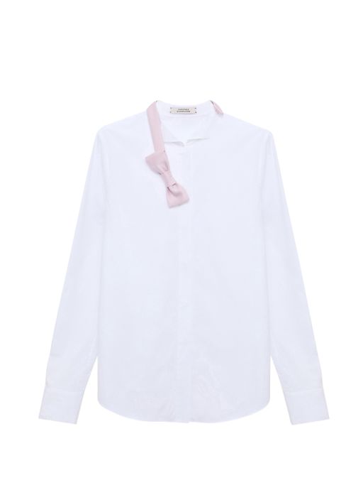 Dorothee Schumacher - Hemd aus Baumwoll-Popeline mit Fliege white lilac
