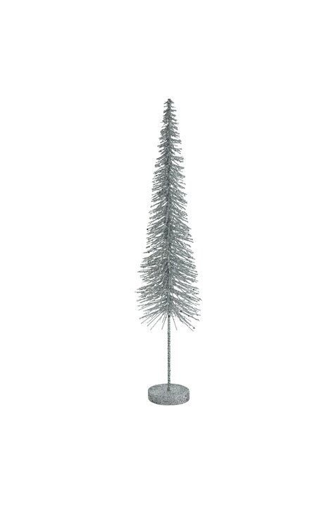 Seoul Dekobaum mit Glitzer silber 49cm