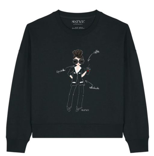 SUSTYLE - Sweater Working Girl schwarz