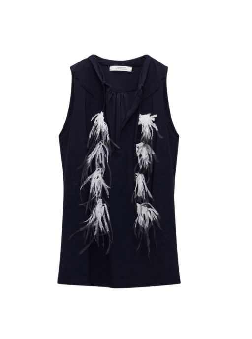 Dorothee Schumacher - Top mit Federn black