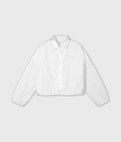10 Days - Cropped Smoking Bluse weiß