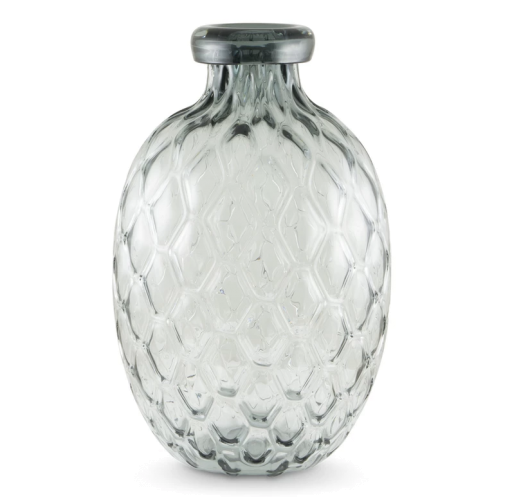 Vase Wabenstruktur bauchig lang